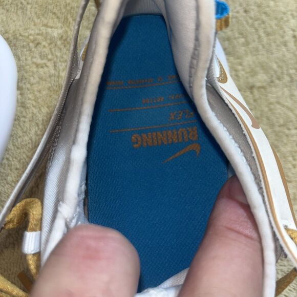 Nike Flex Size 10 Running Shoe Promo Sample Mustard Brown White main image 12